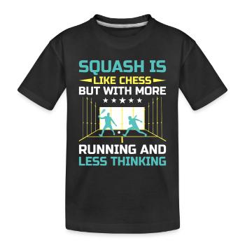 Squashspieler Squash-Tennisspieler Raquetball-Spor - Kinder Premium Bio T-Shirt - Schwarz - Vorne