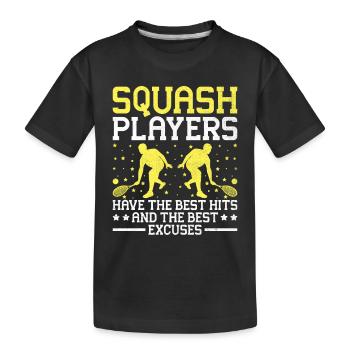 Squashspieler Squash-Tennisspieler Raquetball-Spor - Kinder Premium Bio T-Shirt - Schwarz - Vorne