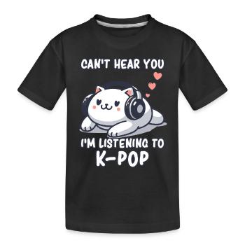 K-Pop KPop Chat Coréen Musique - T-shirt bio Premium Enfant - noir - Devant