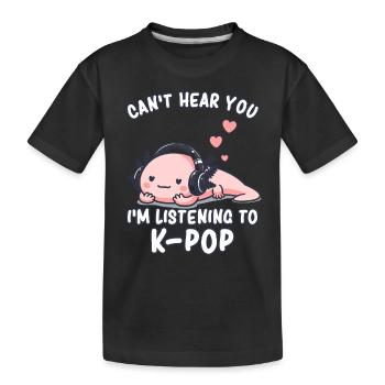 K-Pop KPop Musique Coréenne Axolotl - T-shirt bio Premium Enfant - noir - Devant