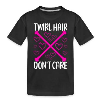 Majorette Gymnastics Majorettes Baton Twirling - Kids' Premium Organic T-Shirt - black - Front