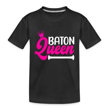 Majorette Gymnastics Majorettes Baton Twirling - Kids' Premium Organic T-Shirt - black - Front