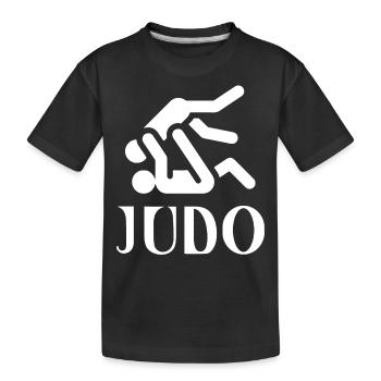 Judo - Kinder Premium Bio T-Shirt - Schwarz - Vorne