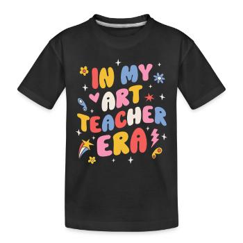 In My Art Teacher Era Groovy - Kids' Premium Organic T-Shirt - black - Front