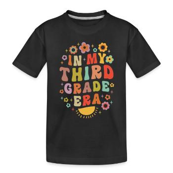 In meiner dritten Klasse Ära 3. Klasse groovy Vintage - Kinder Premium Bio T-Shirt - Schwarz - Vorne