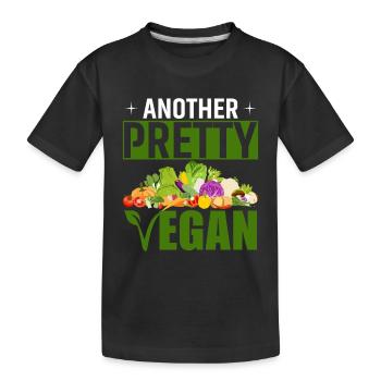 Eine Weitere Hübsche Veganerin - Kinder Premium Bio T-Shirt - Schwarz - Vorne