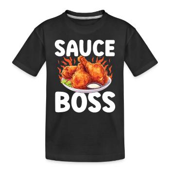 Buffalo Wings Foodie Amerikanisches Essen Chicken - Kinder Premium Bio T-Shirt - Schwarz - Vorne