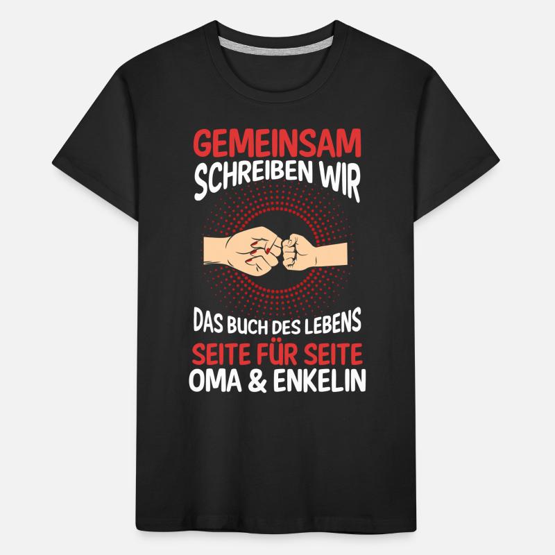 Oma Großmutter und Enkelin Kinder Premium Bio T-Shirt