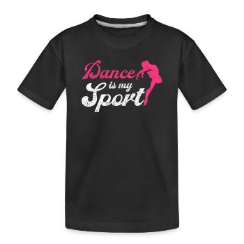 La danse est mon sport Fille professeur de danse Professeur - T-shirt bio Premium Enfant - noir - Devant