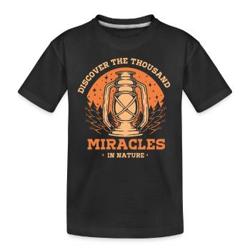 Découvrez les mille miracles de la nature - T-shirt bio Premium Enfant - noir - Devant