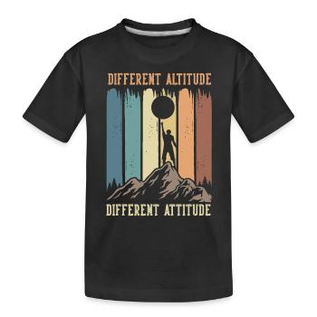 Altitude différente, attitude différente - T-shirt bio Premium Enfant - noir - Devant