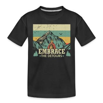 Embrace the detours - Kids' Premium Organic T-Shirt - black - Front