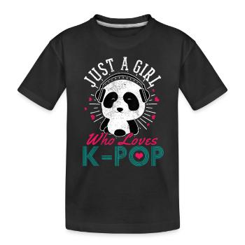 K-Pop Fan cadeau musique pop coréenne - T-shirt bio Premium Enfant - noir - Devant