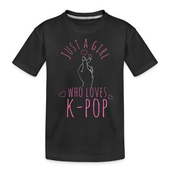 K-Pop Fan cadeau musique pop coréenne - T-shirt bio Premium Enfant - noir - Devant