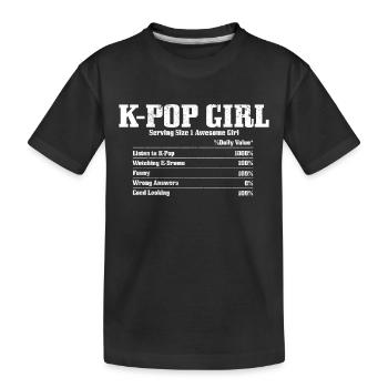 K-Pop Fan cadeau musique pop coréenne - T-shirt bio Premium Enfant - noir - Devant