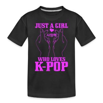K-Pop Fan cadeau musique pop coréenne - T-shirt bio Premium Enfant - noir - Devant