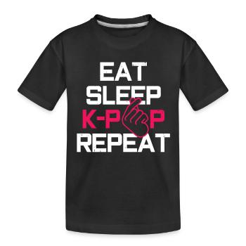 K-Pop Fan cadeau musique pop coréenne - T-shirt bio Premium Enfant - noir - Devant