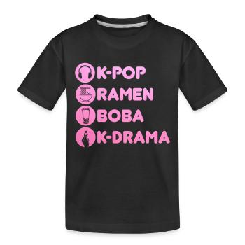 K-Pop Fan cadeau musique pop coréenne - T-shirt bio Premium Enfant - noir - Devant