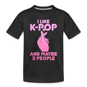 K-Pop Fan cadeau musique pop coréenne - T-shirt bio Premium Enfant - noir - Devant