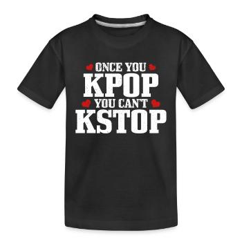 K-Pop Fan cadeau musique pop coréenne - T-shirt bio Premium Enfant - noir - Devant