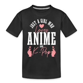 K-Pop Fan cadeau musique pop coréenne - T-shirt bio Premium Enfant - noir - Devant