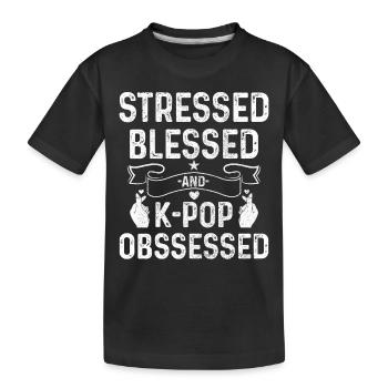 K-Pop Fan cadeau musique pop coréenne - T-shirt bio Premium Enfant - noir - Devant