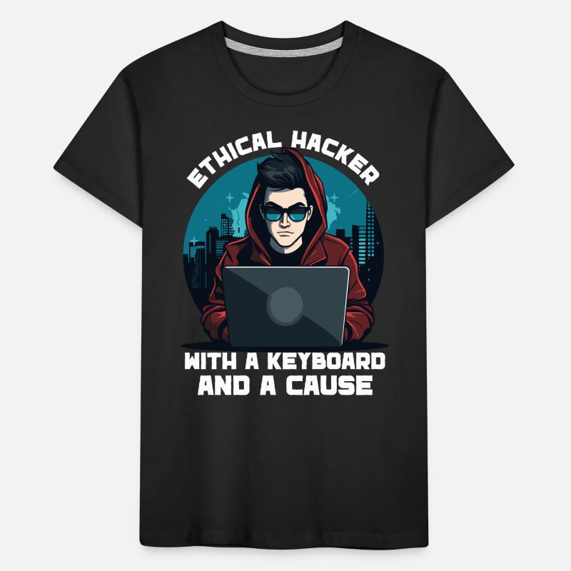 Ethical Hacking Analyst Ethical Cyber Security Kinder Premium Bio T-Shirt
