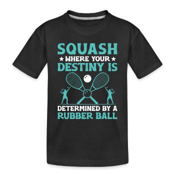 Squashspieler Squash-Tennisspieler Raquetball-Spor - Kinder Premium Bio T-Shirt - Schwarz - Vorne