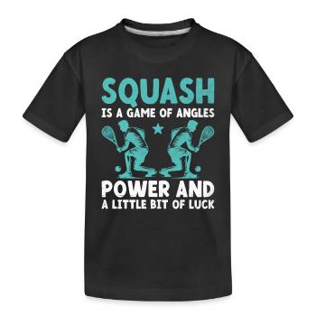 Joueur de squash Joueur de squash Joueur de tennis Raquetball Spor - T-shirt bio Premium Enfant - noir - Devant