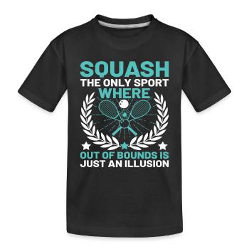 Squashspieler Squash-Tennisspieler Raquetball-Spor - Kinder Premium Bio T-Shirt - Schwarz - Vorne