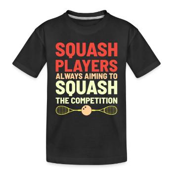 Squashspieler Squash-Tennisspieler Raquetball-Spor - Kinder Premium Bio T-Shirt - Schwarz - Vorne