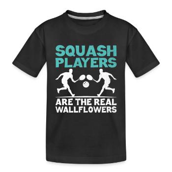 Joueur de squash Joueur de squash Joueur de tennis Raquetball Spor - T-shirt bio Premium Enfant - noir - Devant