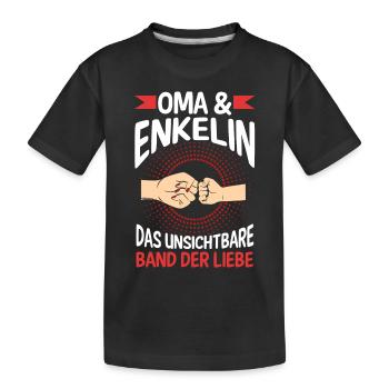 Oma Großmutter und Enkelin - Kinder Premium Bio T-Shirt - Schwarz - Vorne