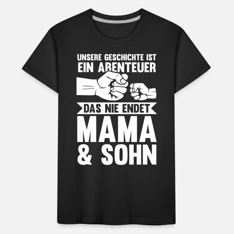 Mutter Muttertag Mama und Sohn Kinder Premium Bio T-Shirt
