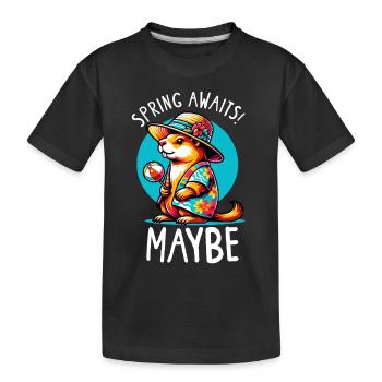 Groundhog Day Enthusiasts 2024, February 2 - Kids' Premium Organic T-Shirt - black - Front
