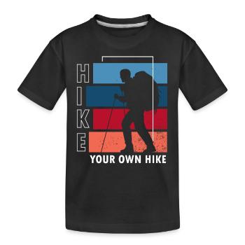 Faites votre propre randonnée - T-shirt bio Premium Enfant - noir - Devant