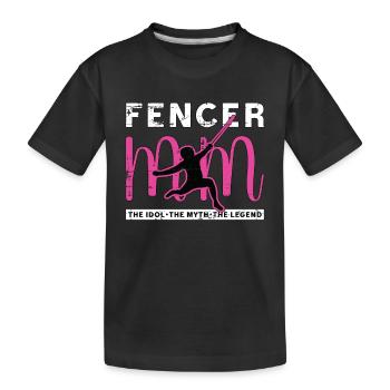 Escrimeur Maman L’Idole Le Mythe La Légende Escrime - T-shirt bio Premium Enfant - noir - Devant