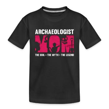 Archéologue Maman L’idole Le mythe Paléontologie - T-shirt bio Premium Enfant - noir - Devant