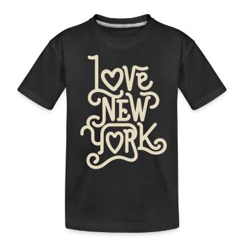 I Love New York City Big Apple USA Amerika - Kinder Premium Bio T-Shirt - Schwarz - Vorne