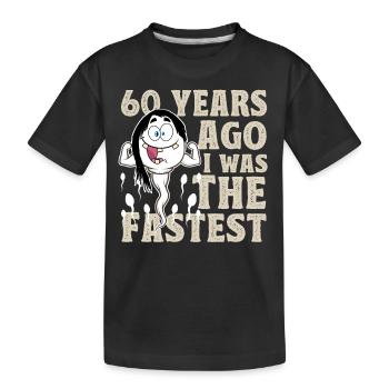 60th Birthday Funny Gift Idea - Kids' Premium Organic T-Shirt - black - Front