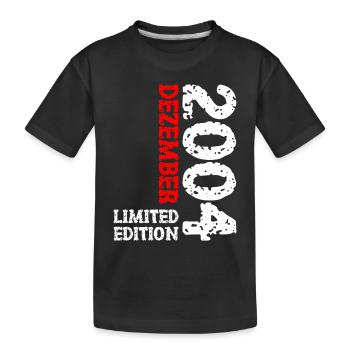 2004 Dezember Limited Edition 19. Geburtstag Deko - Kinder Premium Bio T-Shirt - Schwarz - Vorne