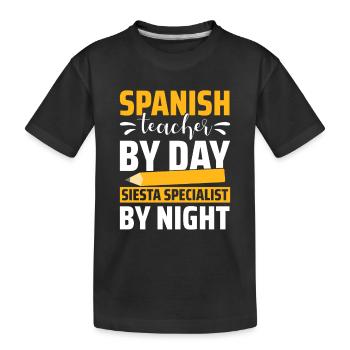 Spanischlehrerin Maestra Bilinguale Lehrerin - Kinder Premium Bio T-Shirt - Schwarz - Vorne