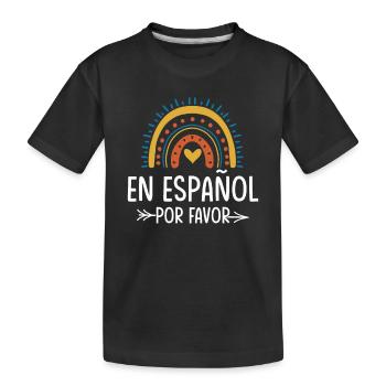 Spanischlehrerin Maestra Bilinguale Lehrerin - Kinder Premium Bio T-Shirt - Schwarz - Vorne