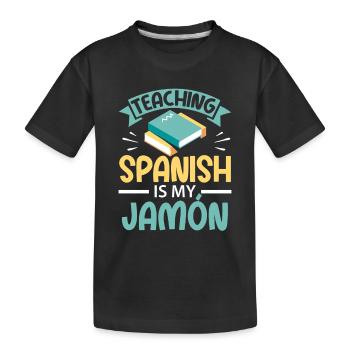 Spanischlehrerin Maestra Bilinguale Lehrerin - Kinder Premium Bio T-Shirt - Schwarz - Vorne