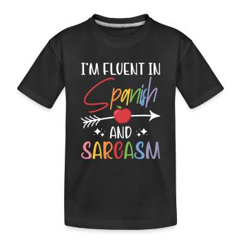 Spanischlehrerin Maestra Bilinguale Lehrerin - Kinder Premium Bio T-Shirt - Schwarz - Vorne