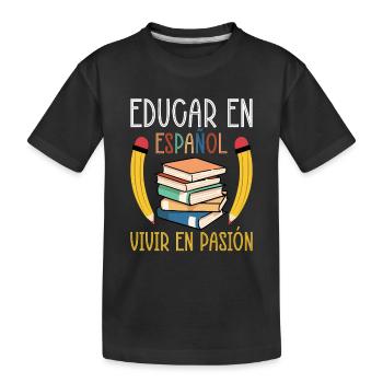 Spanischlehrerin Maestra Bilinguale Lehrerin - Kinder Premium Bio T-Shirt - Schwarz - Vorne