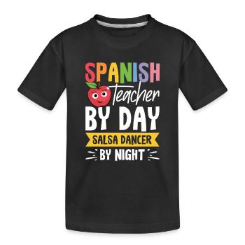 Spanischlehrerin Maestra Bilinguale Lehrerin - Kinder Premium Bio T-Shirt - Schwarz - Vorne