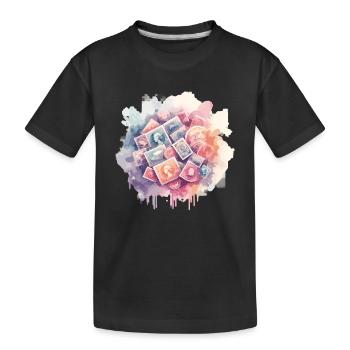Philately Philatelist Stamp Collecting - Kids' Premium Organic T-Shirt - black - Front