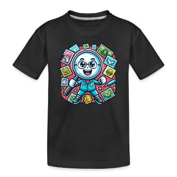Philatélie Philatéliste philatéliste philatélique - T-shirt bio Premium Enfant - noir - Devant