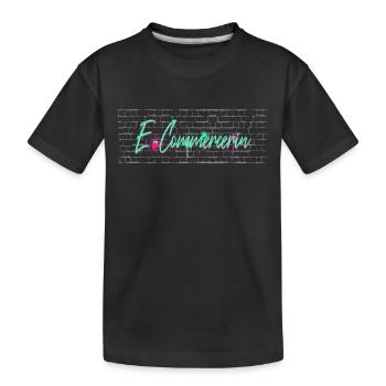 Online-Händler Abschluss-Geschenk E-Commercerin - Kinder Premium Bio T-Shirt - Schwarz - Vorne